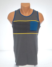 Quiksilver Gray Striped Sleeveless Tank Top Shirt Youth Boy&#39;s NWT - £19.53 GBP