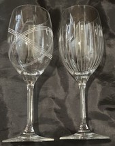 Royal Doulton SIGNED Wine Glasses (2) 8-1/2&quot; Crystal - $39.00