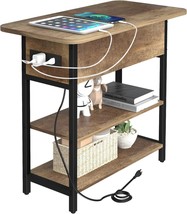 Yoobure End Table With Charging Station, Flip Top Side Table With Usb Ports And - £68.68 GBP