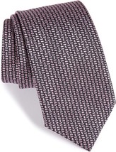 Ermenegildo Zegna Pink Geometric Silk Tie - £117.47 GBP