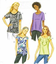 Misses Loose Fit Pullover Shaped Hem Tops Blouses Shirts Sew Pattern 16-26 - $11.99