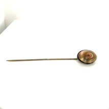 Vintage Sign Sterling Art Deco Oval Blister Pearl Shell Abalone Stick Pin Lapel - £29.58 GBP