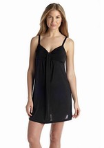 Nwt Jones New York Black Ruched Front Silky Slip Size L $50 - £23.49 GBP