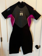BODY GLOVE Women&#39;s Spring Suit Pro 3 Size XL 11/12 (140lbs +) Black Fuchsia -NWT - £25.51 GBP