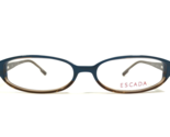 ESCADA Eyeglasses Frames VES 018L COL.6CF Clear Brown Blue Oval Logos 52... - $55.97