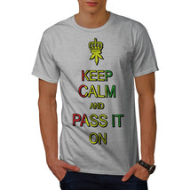 Wellcoda Keep Calm Blunt Pot Rasta Mens T-shirt, On Graphic Design Printed Tee - £15.05 GBP+