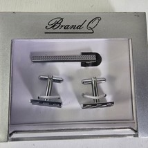 Brand Q Men&#39;s Shirt Cuff-link &amp; Tie Clip Bar Gift Box Set Formal Wedding... - £8.01 GBP