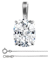 Cushion Diamond Pendant 14K White Gold (1.07 Ct H VVS2 Clarity) GIA  - £4,521.16 GBP