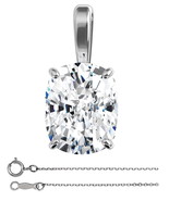 Cushion Diamond Pendant 14K White Gold (1.07 Ct H VVS2 Clarity) GIA  - £4,523.84 GBP