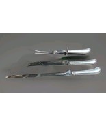 Hoffritz Slicing &amp; Serving Set Stainless De-luxe 12&quot; &amp; 8&quot; Knife, 6&quot; Fork... - $25.93