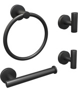 Sofier Black Bathroom Accessories Set 4Pcs Matte Black Bathroom Hardware... - $39.99