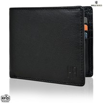 &quot;HILL BIRD&quot; Black Double Side Crocodile Leather Skin Bifold Wallet for Men - £14.77 GBP