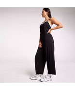 CALIA Women&#39;s Sandwash Jersey Jumpsuit Black Stretch Size Large Relaxed Fit - $59.99