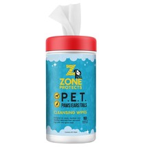 Zone Protects Pets P.E.T. Paws, Ears &amp; Tails Cleanser Wipes; Witch Hazel... - $15.95