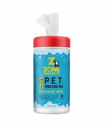 Zone Protects Pets P.E.T. Paws, Ears &amp; Tails Cleanser Wipes; Witch Hazel... - $21.88 CAD