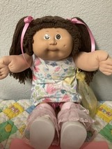 Vintage Cabbage Patch Kid Girl Brown Hair Brown Eyes Head Mold #8 1985 - £153.31 GBP