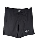 Mens Elite Fight Shorts Boxing MMA Jiu Jitsu Large Black Wrestling - $47.38 CAD