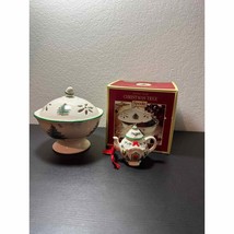 Spode Teapot Ornament Potpourri Bowl Christmas Tree Extra Holiday Decor - $17.10