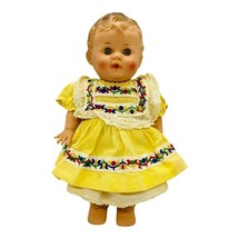 TOD-L-TOT Sun Rubber Company Squeeze Doll 1960s Vintage Yellow Dress - £30.43 GBP