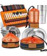 Wealers Unique Complete Messware Kit Polished Stainless Steel Dishes Set... - €204,70 EUR