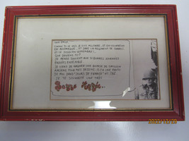 World War Ii French Letter Home With Gi Picture Framed - £7.81 GBP