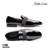 Men Santino Luciano Formal Shoes Patent Leather Shiny Slip on Loafer C35... - $59.99