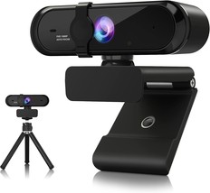 Webcam HD Webcam 1080P with Privacy Shutter and Microphone USB PC Computer Webca - £44.49 GBP