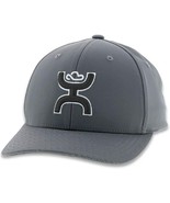 Hooey Mens Solo III 6-Panel Flexfit Embroidered Logo Baseball Hat, Grey S/M - £20.85 GBP