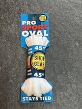Shoe Lace Gear Pro-Quality Sport Oval Wide White 45” Stays Tied 340-15 N... - $121.91 MXN