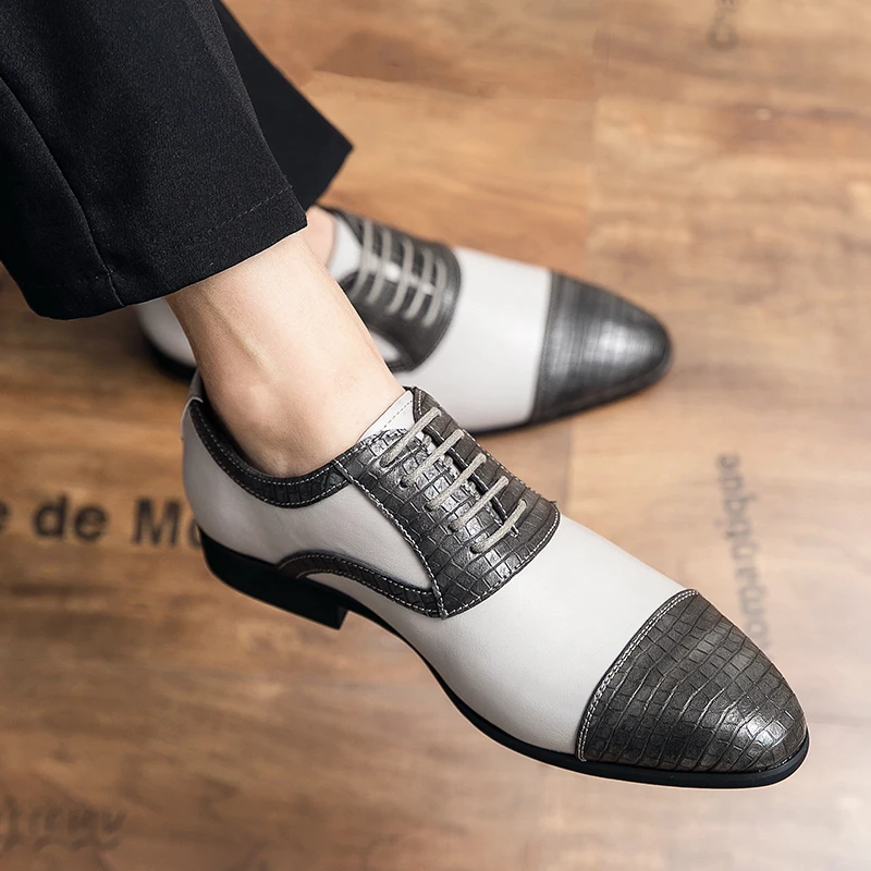 Men PU Leather Fashion Shoes Low Heel Shoes Dress Shoes Brogue Shoes Spring Ankl - £65.34 GBP