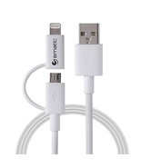 Ematic ELD320 Charge and Sync 2-in-1 Lightning and Micro USB to USB-A Ca... - £23.58 GBP