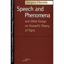 Speech Phenomena Essays Husserl Theory Phenomenology Existential Philosophy - $47.28