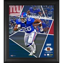 Saquon Barkley Giants Framed 15x17 Collage w/ Piece of Game-Used Football LE 500 - £78.00 GBP