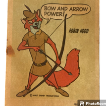 Wonder Bread Walt Disney Productions Robin Hood Sticker Card 1974 Vintage - £3.02 GBP
