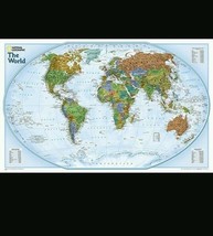 2014 World Wall Maps Posters Murals - By National Geographic 20x32" - £6.86 GBP