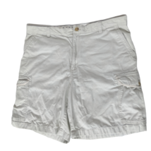 Lands&#39; End Mens Bermuda Cargo Shorts Size 38 Solid Beige Casual - $24.67 CAD
