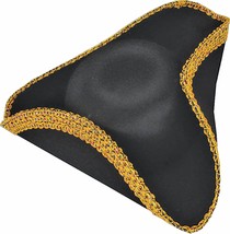Forum Novelties Deluxe Colonial Tricorn Hat Pirate Costume Hat Black - £35.35 GBP