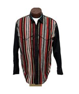 Vtg Roper Western Shirt Striped Cowboy Rodeo Rockabilly Mens 17 1/2-35 X... - $633.06 MXN