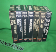 7 James Bond Vintage CBS Fox Video VHS Movie Set 1984 - £55.38 GBP