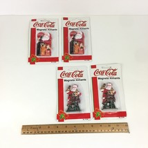 4 Vintage Coca Cola Fridge Magnet Santa 2 Designs Sealed Christmas Holid... - $33.65