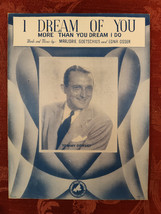 RARE Sheet Music I Dream Of You More Than You Dream I Do Tommy Dorsey 1944 - £12.19 GBP