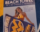 Beach Towel WV West Virginia Mountaineers Mountain Strong 30&quot; x 60&quot;  - £19.20 GBP