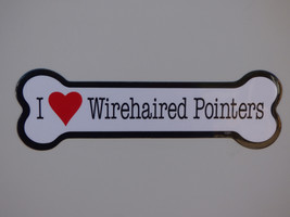 I Heart (Love) Wirehaired Pointers Dog Bone Car Magnet 2x7 Waterproof Ma... - £3.98 GBP