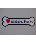 I Heart (Love) Wirehaired Pointers Dog Bone Car Magnet 2x7 Waterproof Ma... - £3.90 GBP
