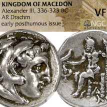 ALEXANDER the Great. NGC Cert. VF Sardes Mint. Herakles/Zeus, Torch. Silver Coin - £304.23 GBP