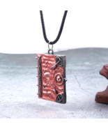 Witches Spellbook Necklace Book of Shadows Pendant - £9.15 GBP