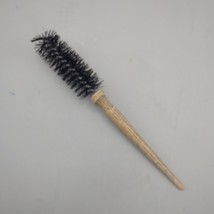 Vintage Goody Full Round Brush, Faux Wood Handle, Black Bristles, 1&quot; Bar... - $10.88