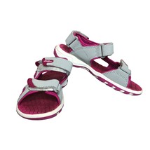 Eddie Bauer Madison Sandals Girls 13 Pink Gray Hook n Loop Shoes 120713 Strappy - £11.97 GBP