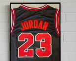 Michael Jordan Signed And Framed Chicago Bulls Black Jersey COA - $790.00