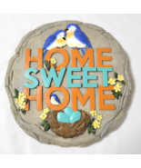 Home Sweet Home Blue Birds Wall Plaque Stepping Stone Spoontiques 9.5&quot; G... - $32.46